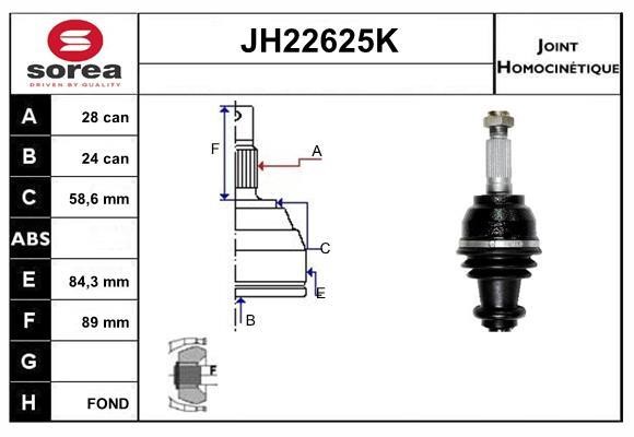 SNRA JH22625K Joint kit, drive shaft JH22625K: Buy near me in Poland at 2407.PL - Good price!
