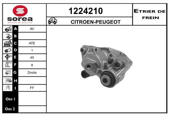 SNRA 1224210 Brake caliper front right 1224210: Buy near me in Poland at 2407.PL - Good price!