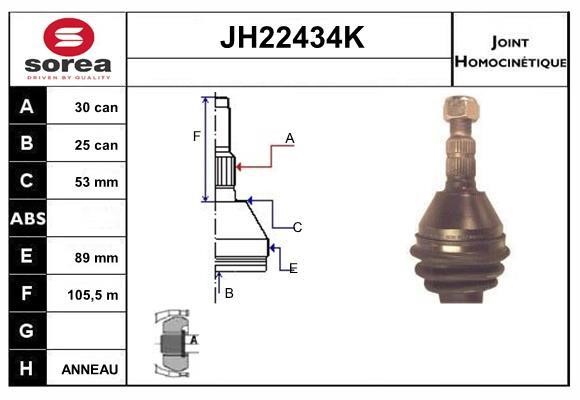 SNRA JH22434K CV joint JH22434K: Buy near me in Poland at 2407.PL - Good price!