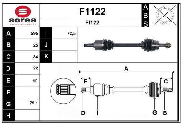 SNRA F1122 Antriebswelle F1122: Kaufen Sie zu einem guten Preis in Polen bei 2407.PL!