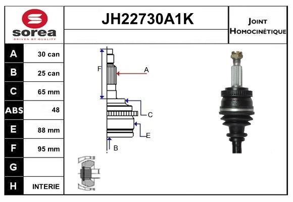 SNRA JH22730A1K Joint kit, drive shaft JH22730A1K: Buy near me in Poland at 2407.PL - Good price!