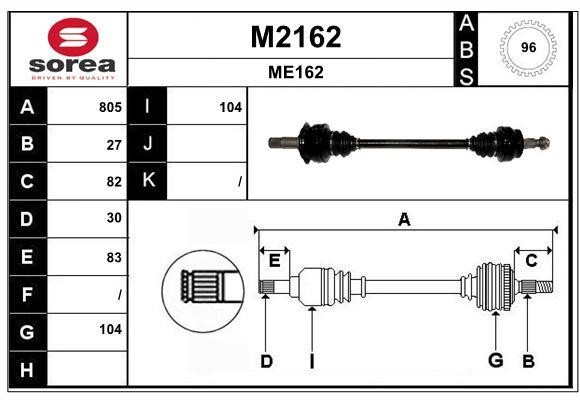 SNRA M2162 Вал приводной M2162: Отличная цена - Купить в Польше на 2407.PL!