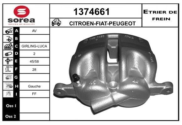 SNRA 1374661 Brake caliper front left 1374661: Buy near me in Poland at 2407.PL - Good price!