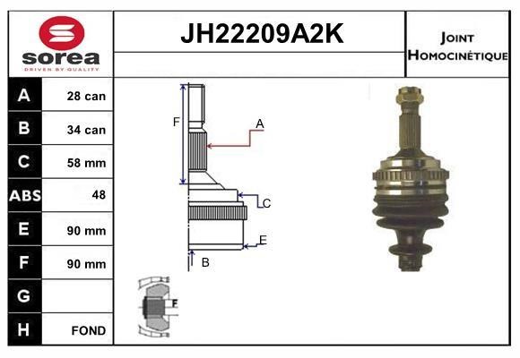 SNRA JH22209A2K CV joint JH22209A2K: Buy near me in Poland at 2407.PL - Good price!