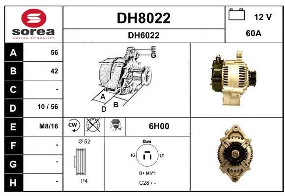 SNRA DH8022 Alternator DH8022: Dobra cena w Polsce na 2407.PL - Kup Teraz!
