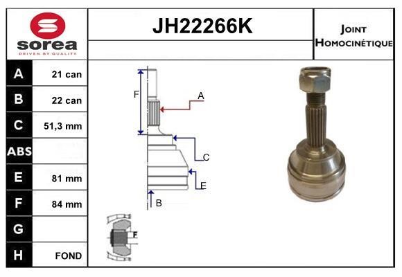 SNRA JH22266K CV joint JH22266K: Buy near me in Poland at 2407.PL - Good price!