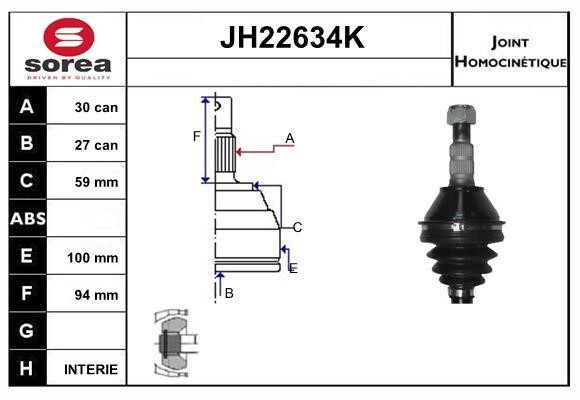 SNRA JH22634K Joint kit, drive shaft JH22634K: Buy near me at 2407.PL in Poland at an Affordable price!