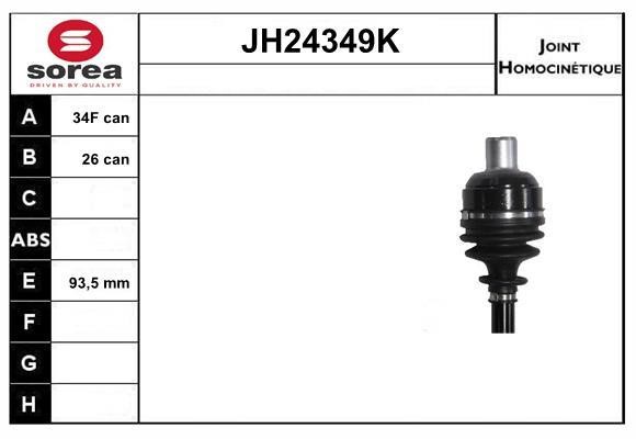 SNRA JH24349K Joint kit, drive shaft JH24349K: Buy near me in Poland at 2407.PL - Good price!