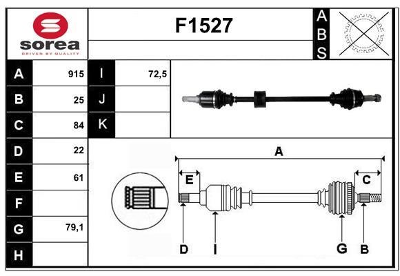 SNRA F1527 Antriebswelle F1527: Kaufen Sie zu einem guten Preis in Polen bei 2407.PL!