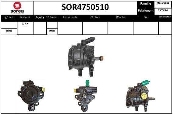 SNRA SOR4750510 Hydraulic Pump, steering system SOR4750510: Buy near me in Poland at 2407.PL - Good price!