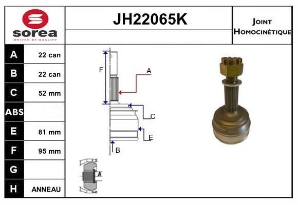 SNRA JH22065K CV joint JH22065K: Buy near me at 2407.PL in Poland at an Affordable price!