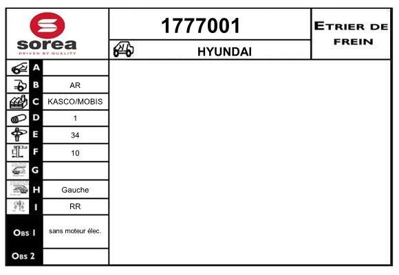 SNRA 1777001 Суппорт тормозной 1777001: Отличная цена - Купить в Польше на 2407.PL!
