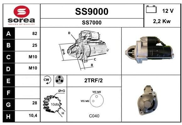 SNRA SS9000 Starter SS9000: Buy near me in Poland at 2407.PL - Good price!