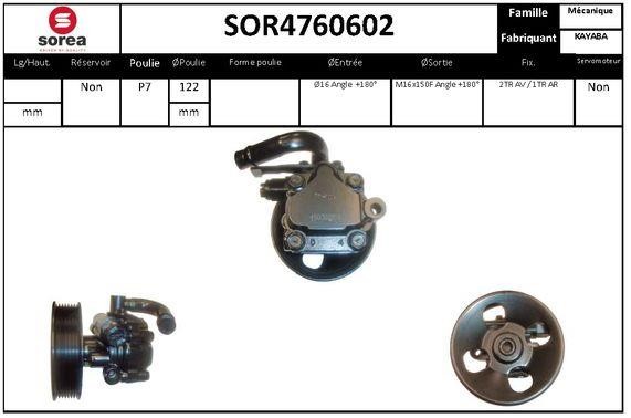 SNRA SOR4760602 Pompa hydrauliczna, układ kierowniczy SOR4760602: Dobra cena w Polsce na 2407.PL - Kup Teraz!