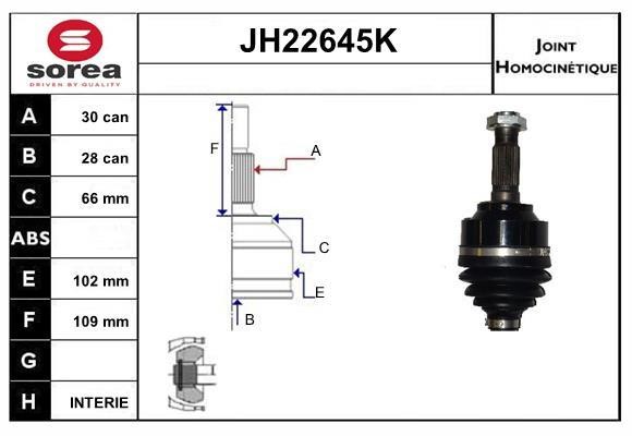 SNRA JH22645K Joint kit, drive shaft JH22645K: Buy near me in Poland at 2407.PL - Good price!