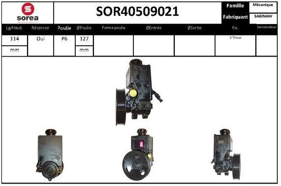 SNRA SOR40509021 Hydraulic Pump, steering system SOR40509021: Buy near me at 2407.PL in Poland at an Affordable price!