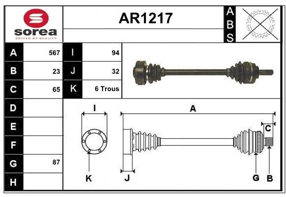 SNRA AR1217 Antriebswelle AR1217: Kaufen Sie zu einem guten Preis in Polen bei 2407.PL!