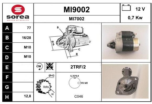 SNRA MI9002 Стартер MI9002: Купить в Польше - Отличная цена на 2407.PL!