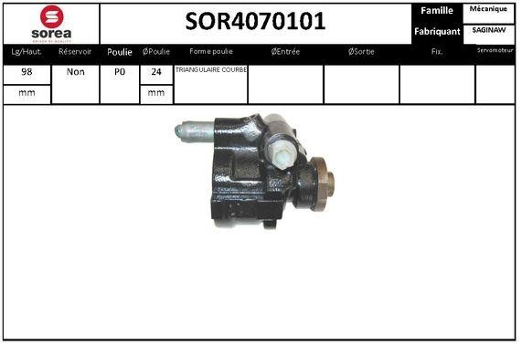 SNRA SOR4070101 Hydraulic Pump, steering system SOR4070101: Buy near me in Poland at 2407.PL - Good price!