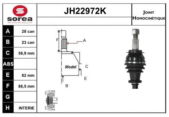 SNRA JH22972K Joint kit, drive shaft JH22972K: Buy near me in Poland at 2407.PL - Good price!