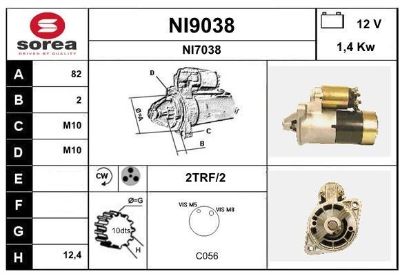 SNRA NI9038 Starter NI9038: Buy near me in Poland at 2407.PL - Good price!