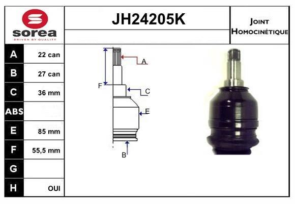 SNRA JH24205K Шарнир равных угловых скоростей (ШРУС) JH24205K: Отличная цена - Купить в Польше на 2407.PL!