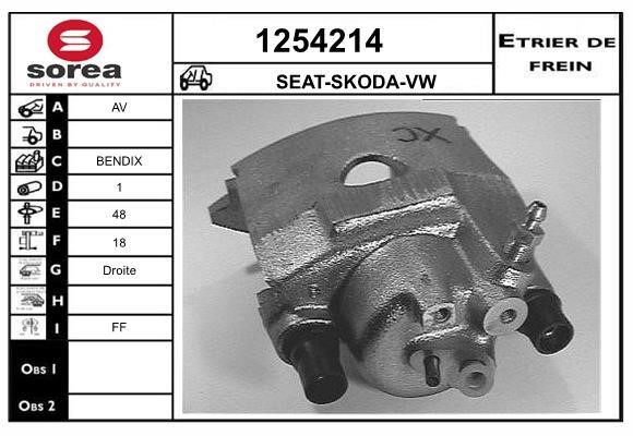 SNRA 1254214 Суппорт тормозной передний правый 1254214: Отличная цена - Купить в Польше на 2407.PL!