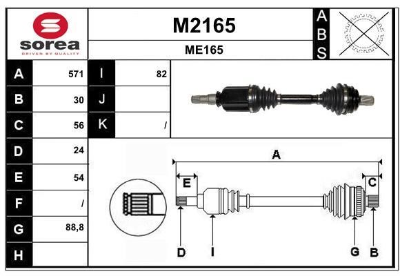 SNRA M2165 Вал приводной M2165: Отличная цена - Купить в Польше на 2407.PL!