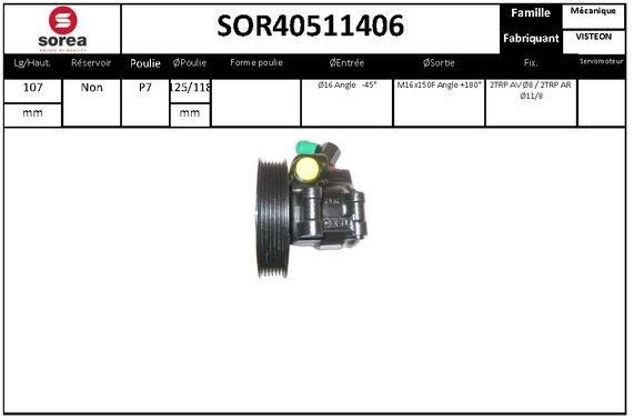 SNRA SOR40511406 Pompa hydrauliczna, układ kierowniczy SOR40511406: Dobra cena w Polsce na 2407.PL - Kup Teraz!