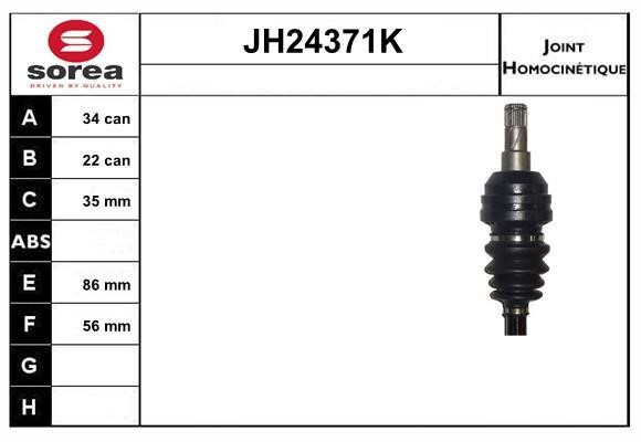 SNRA JH24371K Joint kit, drive shaft JH24371K: Buy near me in Poland at 2407.PL - Good price!