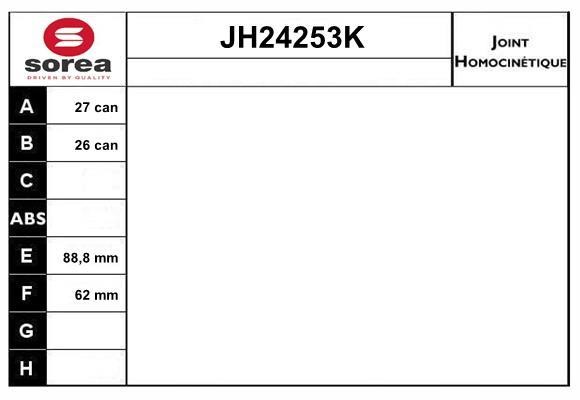 SNRA JH24253K Joint kit, drive shaft JH24253K: Buy near me in Poland at 2407.PL - Good price!