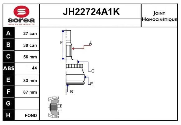 SNRA JH22724A1K ШРКШ JH22724A1K: Приваблива ціна - Купити у Польщі на 2407.PL!