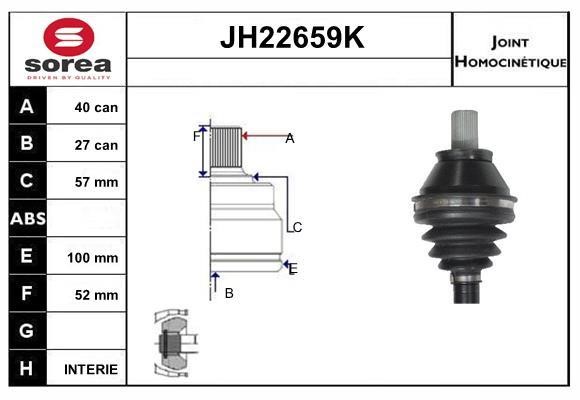 SNRA JH22659K Joint kit, drive shaft JH22659K: Buy near me in Poland at 2407.PL - Good price!