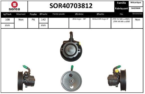 SNRA SOR40703812 Pompa hydrauliczna, układ kierowniczy SOR40703812: Dobra cena w Polsce na 2407.PL - Kup Teraz!
