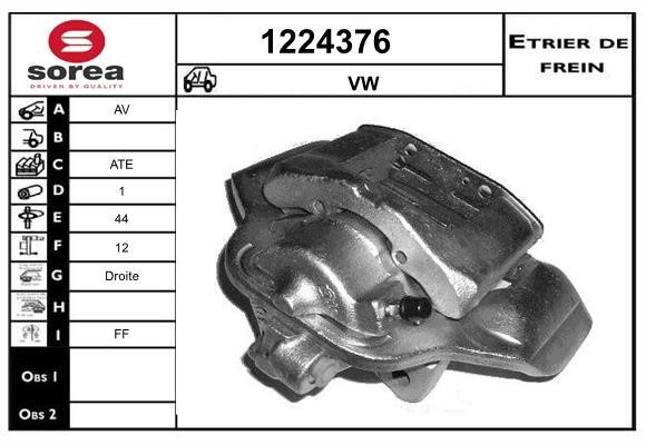 SNRA 1224376 Суппорт тормозной передний правый 1224376: Отличная цена - Купить в Польше на 2407.PL!
