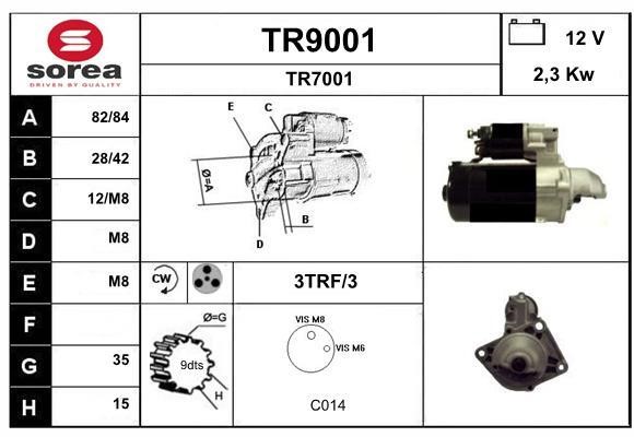 SNRA TR9001 Starter TR9001: Buy near me in Poland at 2407.PL - Good price!