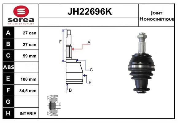 SNRA JH22696K Joint kit, drive shaft JH22696K: Buy near me in Poland at 2407.PL - Good price!