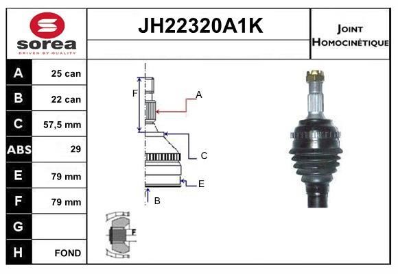 SNRA JH22320A1K CV joint JH22320A1K: Buy near me in Poland at 2407.PL - Good price!