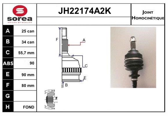 SNRA JH22174A2K Шарнір рівних кутових швидкостей (ШРКШ) JH22174A2K: Приваблива ціна - Купити у Польщі на 2407.PL!