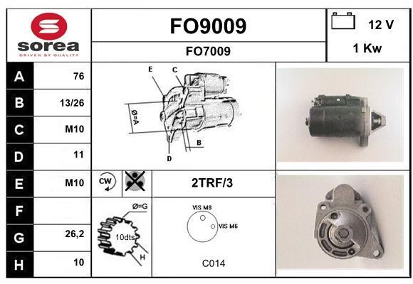 SNRA FO9009 Стартер FO9009: Отличная цена - Купить в Польше на 2407.PL!