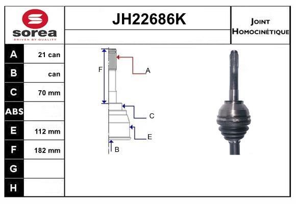 SNRA JH22686K Joint kit, drive shaft JH22686K: Buy near me at 2407.PL in Poland at an Affordable price!