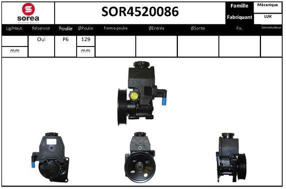 SNRA SOR4520086 Pompa hydrauliczna, układ kierowniczy SOR4520086: Dobra cena w Polsce na 2407.PL - Kup Teraz!