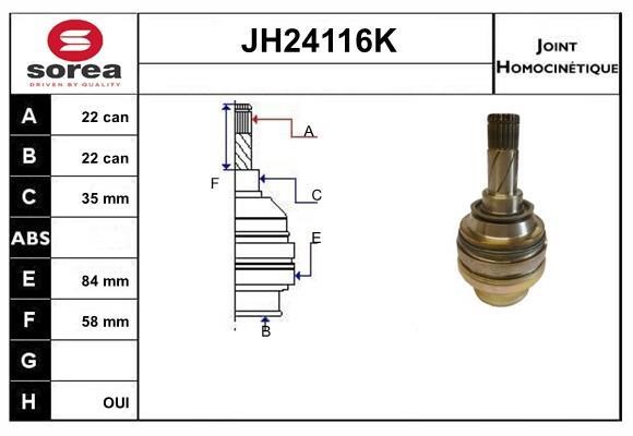 SNRA JH24116K Шарнир равных угловых скоростей (ШРУС) JH24116K: Купить в Польше - Отличная цена на 2407.PL!
