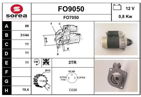 SNRA FO9050 Starter FO9050: Buy near me in Poland at 2407.PL - Good price!