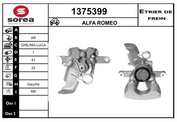 SNRA 1375399 Суппорт тормозной задний левый 1375399: Отличная цена - Купить в Польше на 2407.PL!