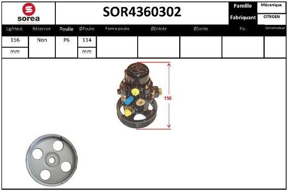 SNRA SOR4360302 Pompa hydrauliczna, układ kierowniczy SOR4360302: Dobra cena w Polsce na 2407.PL - Kup Teraz!