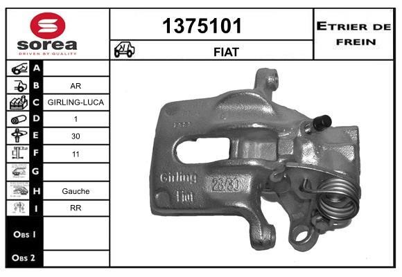 SNRA 1375101 Brake caliper rear left 1375101: Buy near me in Poland at 2407.PL - Good price!