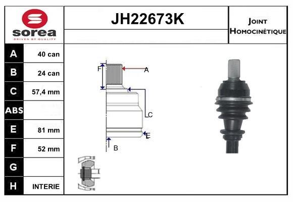 SNRA JH22673K ШРУС JH22673K: Отличная цена - Купить в Польше на 2407.PL!