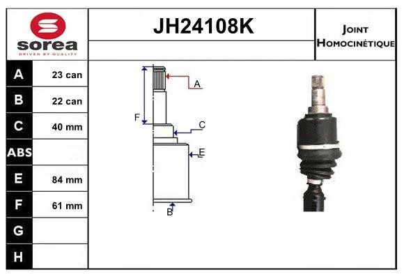 SNRA JH24108K Шарнир равных угловых скоростей (ШРУС) JH24108K: Отличная цена - Купить в Польше на 2407.PL!