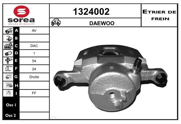 SNRA 1324002 Brake caliper front right 1324002: Buy near me in Poland at 2407.PL - Good price!